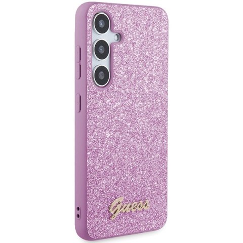 Etui na telefon Samsung Galaxy S24+ Plus Guess Glitter fioletowe