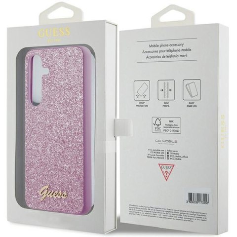 Etui na telefon Samsung Galaxy S24+ Plus Guess Glitter fioletowe