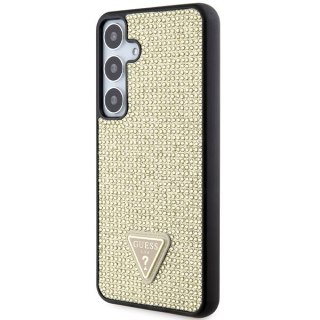 Etui na telefon Samsung Galaxy S24+ Plus Guess złote hardcase z kryształkami