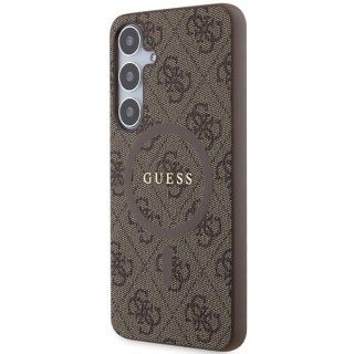 Etui na telefon Samsung Galaxy S24+ Plus Guess brązowe MagSafe 4G