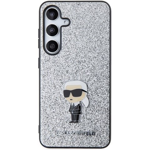 Etui na telefon Samsung Galaxy S24+ Plus Karl Lagerfeld Ikonik Logo srebrne