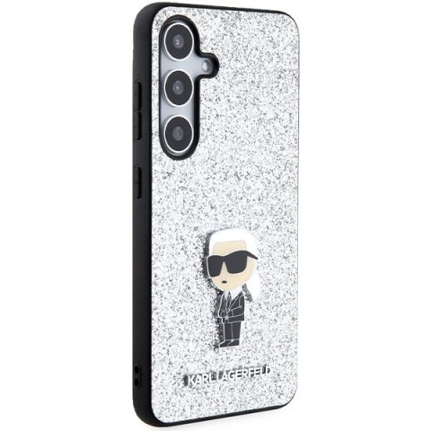 Etui na telefon Samsung Galaxy S24+ Plus Karl Lagerfeld Ikonik Logo srebrne