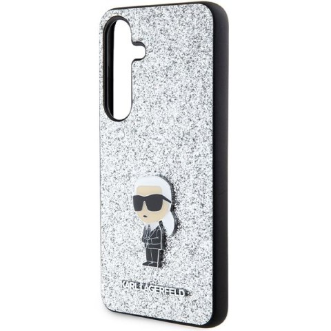 Etui na telefon Samsung Galaxy S24+ Plus Karl Lagerfeld Ikonik Logo srebrne