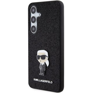 Etui Karl Lagerfeld KLHCS24MGKNPSK Samsung Galaxy S24+ Plus hardcase Fixed Glitter Ikonik Logo Metal Pin czarny/black