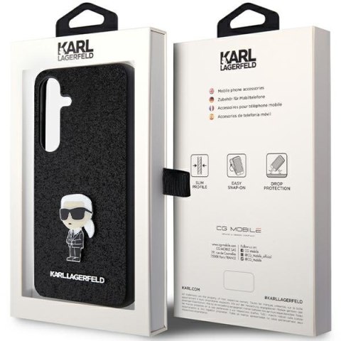 Etui na telefon Samsung Galaxy S24+ Karl Lagerfeld Glitter Ikonik Logo