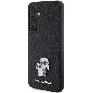 Etui Karl Lagerfeld KLHCS24MPSAKCMPK Samsung Galaxy S24+ Plus hardcase Saffiano Karl & Choupette Metal Pin czarny/black