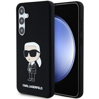 Etui na telefon Samsung Galaxy S24+ Karl Lagerfeld Ikonik czarne silikonowe