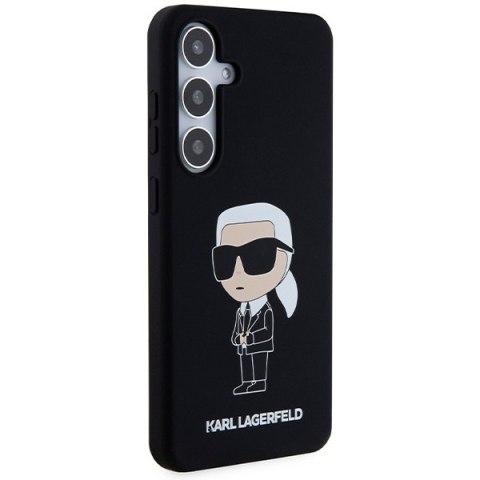 Etui na telefon Samsung Galaxy S24+ Karl Lagerfeld Ikonik czarne silikonowe