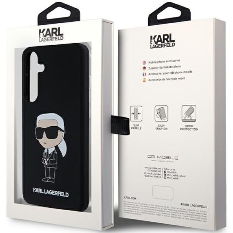 Etui na telefon Samsung Galaxy S24+ Karl Lagerfeld Ikonik czarne silikonowe