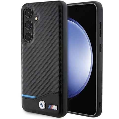 Etui na telefon Samsung Galaxy S24 BMW Leather Carbon czarne