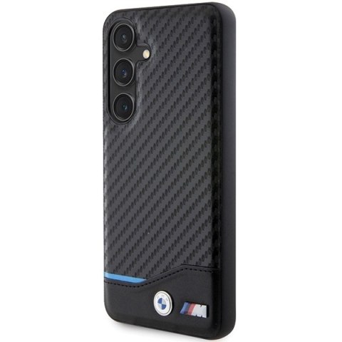 Etui na telefon Samsung Galaxy S24 BMW Leather Carbon czarne