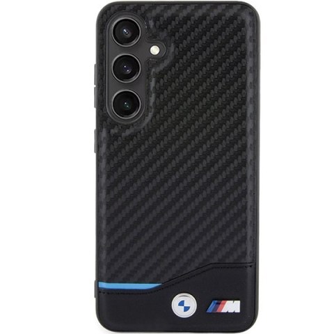 Etui na telefon Samsung Galaxy S24 BMW Leather Carbon czarne