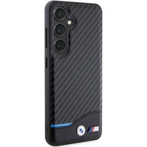 Etui na telefon Samsung Galaxy S24 BMW Leather Carbon czarne