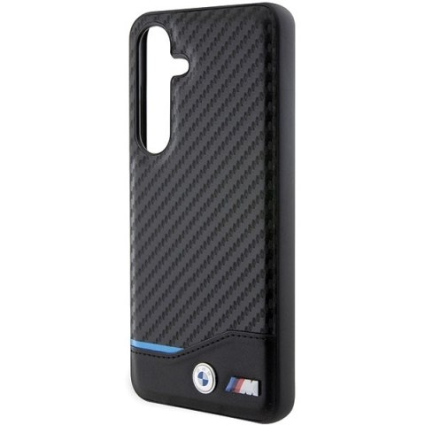 Etui na telefon Samsung Galaxy S24 BMW Leather Carbon czarne