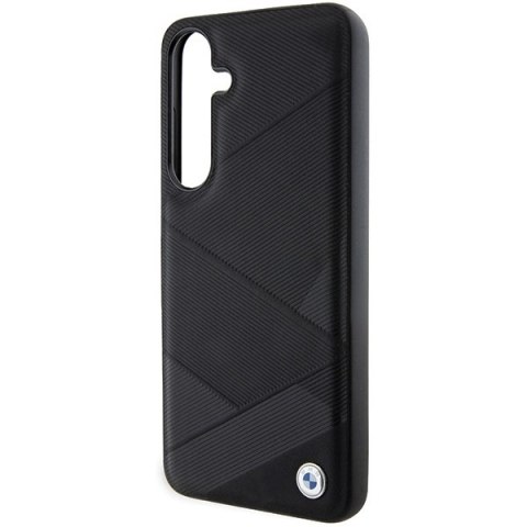 Etui BMW BMHCS24S23RCGPK Samsung Galaxy S24 hardcase Signature Leather Crossing Lines Pattern czarny/black