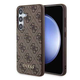 Etui na telefon Samsung Galaxy S24 Guess brązowe hardcase 4G Metal Gold