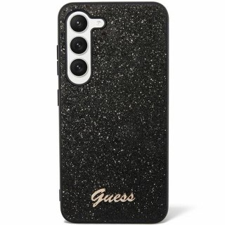 Etui na telefon Samsung Galaxy S24 Guess czarne hardcase Glitter Script