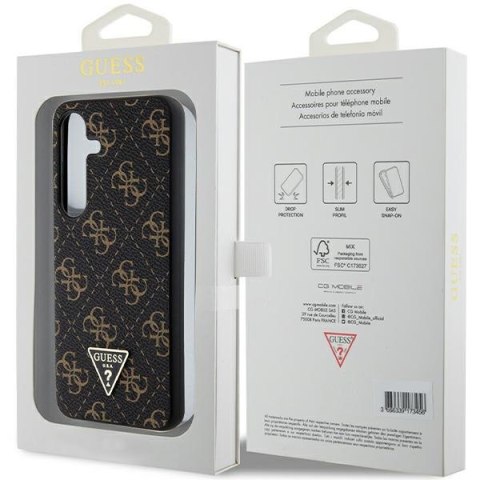 Etui na telefon Samsung Galaxy S24 Guess czarne hardcase 4G Triangle