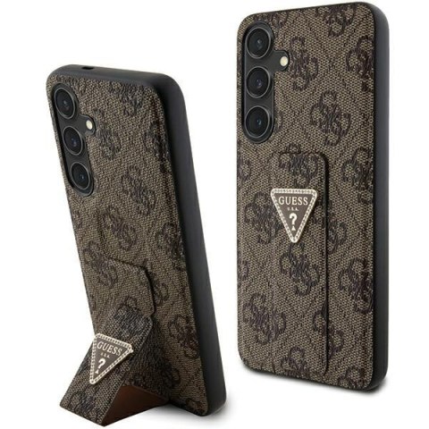 Etui na telefon Samsung Galaxy S24 Guess brązowe hardcase Grip Stand