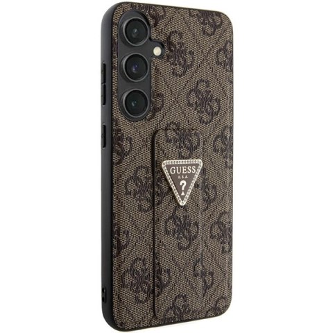 Etui na telefon Samsung Galaxy S24 Guess brązowe hardcase Grip Stand