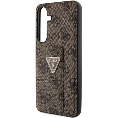 Etui na telefon Samsung Galaxy S24 Guess brązowe hardcase Grip Stand