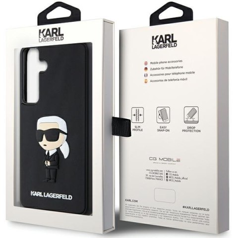 Etui na telefon Samsung Galaxy S24 Karl Lagerfeld 3D Rubber Ikonik czarne