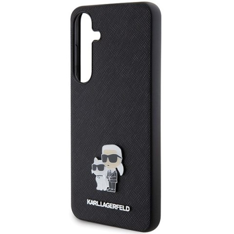 Etui na telefon Samsung Galaxy S24 Karl Lagerfeld Saffiano z metalowym pinem