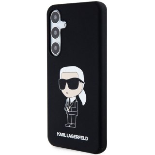 Etui na telefon Samsung Galaxy S24 Karl Lagerfeld Ikonik czarne silikonowe