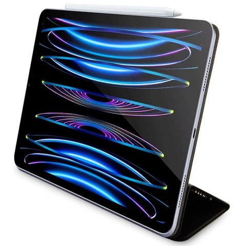 Etui Guess GUFCP12PS4SGK Apple iPad Pro 12.9 2020/2021/2022 (4., 5. i 6. generacji) czarny/black 4G Stripe Allover