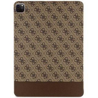 Etui Guess GUFCP12PS4SGW Apple iPad Pro 12.9 2020/2021/2022 (4., 5. i 6. generacji) brązowy/brown 4G Stripe Allover