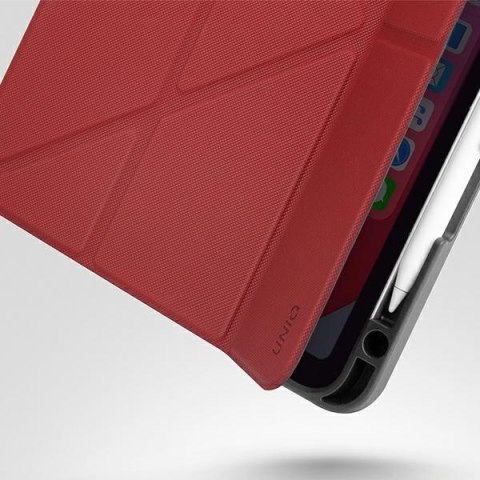 Etui UNIQ Transforma Rigor Apple iPad Air 10.9 2020/2022 (4. i 5. generacji) / iPad Air 11 2024 (6. generacji) czerwony/coral re