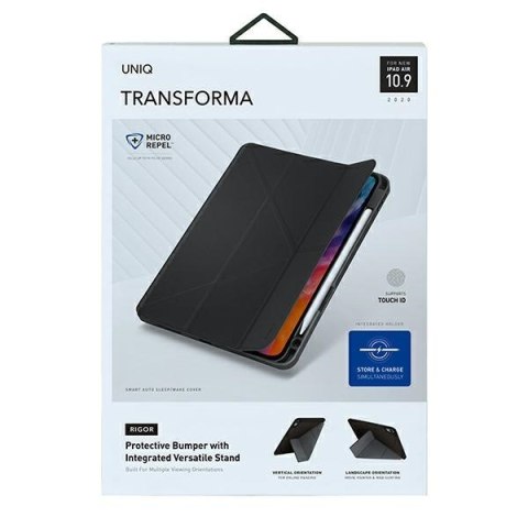 Etui UNIQ Transforma Rigor Apple iPad Air 10.9 2020/2022 (4. i 5. generacji) / iPad Air 11 2024 (6. generacji) szary/charcoal gr