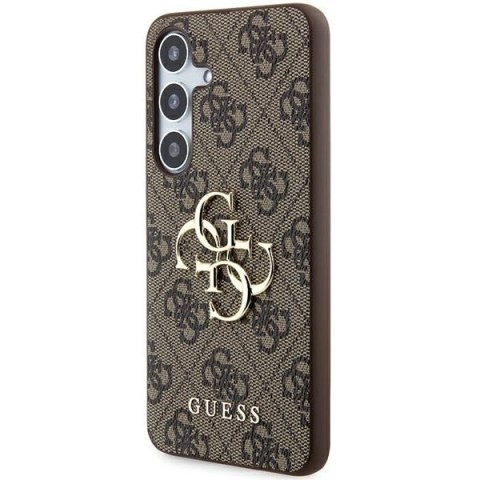 Etui na telefon Samsung Galaxy A35 Guess brązowe hardcase z logo