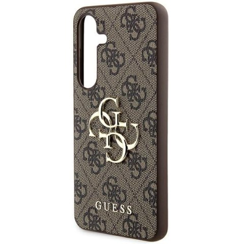 Etui na telefon Samsung Galaxy A35 Guess brązowe hardcase z logo