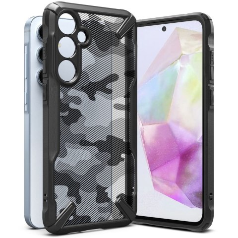 Etui na telefon Samsung Galaxy A35 5G Ringke Fusion-X Camo Czarne