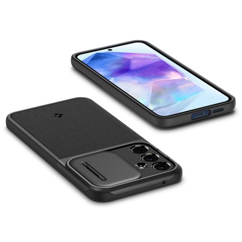 Etui na telefon Samsung Galaxy A55 5G Spigen Optik Pancerne Czarne