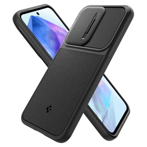 Etui na telefon Samsung Galaxy A55 5G Spigen Optik Pancerne Czarne