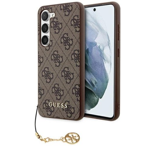 Etui na telefon Samsung Galaxy A35 Guess brązowe hardcase 4G Charms