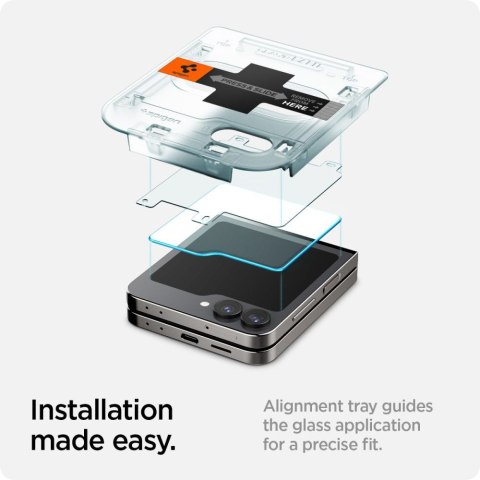 Szkło hartowane Samsung Galaxy Z Flip 6 Spigen GLAS.tR ez Fit Clear 2 PACK