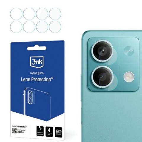 Szkło hybrydowe na obiektyw aparatu 3MK Lens Protect Xiaomi Redmi Note 13 5G [4 PACK]