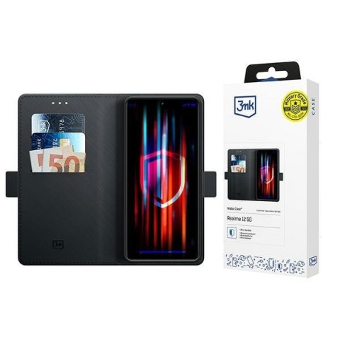 Etui z klapką 3MK Wallet Case Realme 12 5G czarny/black