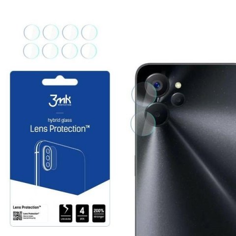 Szkło hybrydowe na obiektyw aparatu 3MK Lens Protect Realme 10 [4 PACK]