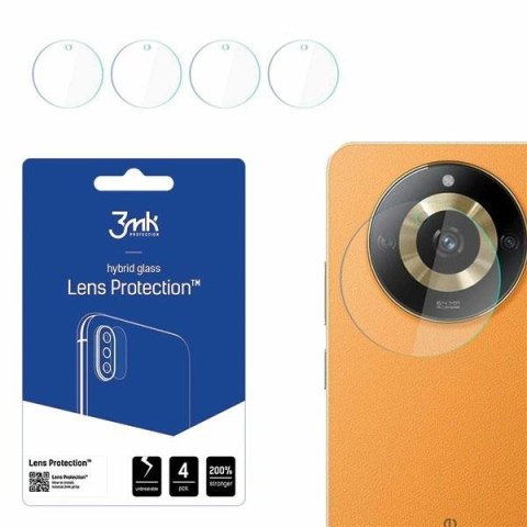 Szkło hybrydowe na obiektyw aparatu 3MK Lens Protect Realme 11 [4 PACK]