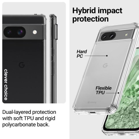 Etui Crong Crystal Shield Cover Google Pixel 8A przezroczysty