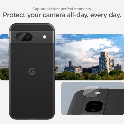 Szkło hartowane na aparat Spigen Optik.tr ez Fit Camera Protector Google Pixel 8a Clear [2 PACK]