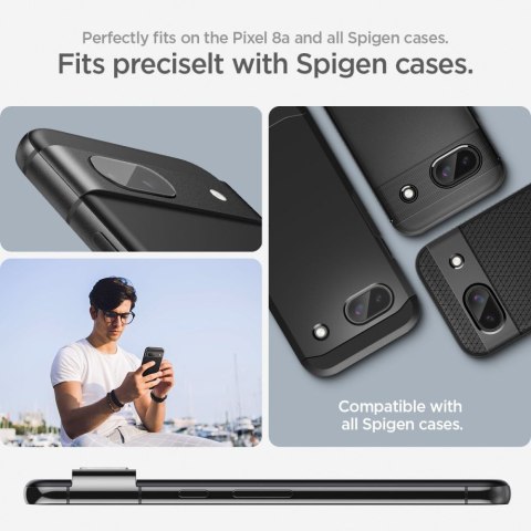 Szkło hartowane na aparat Spigen Optik.tr ez Fit Camera Protector Google Pixel 8a Clear [2 PACK]