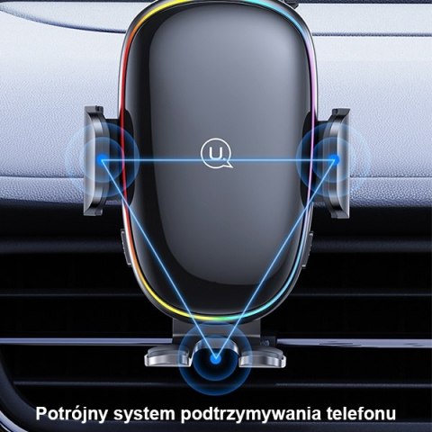 Uchwyt samochodowy USAMS US-CD187 z indukcją 15W do szyby i deski