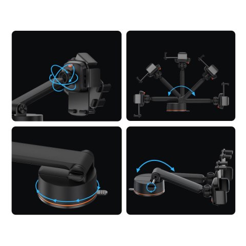 Uchwyt samochodowy Baseus Easy Control Pro na kokpit/kratkę czarny