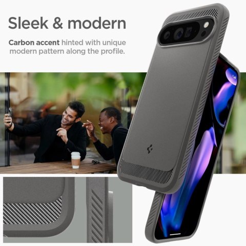 Etui Spigen Rugged Armor Google Pixel 9 Pro XL Marble Grey