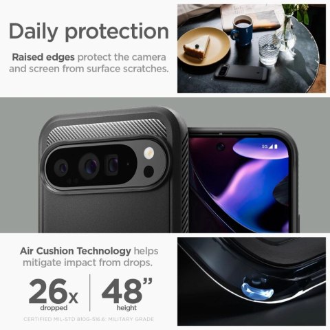 Etui Spigen Rugged Armor Google Pixel 9 Pro XL Matte Black